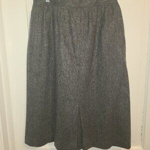 Vintage Haberdashery by Personal Collection Wool Skirt Size 12 Solid Gray